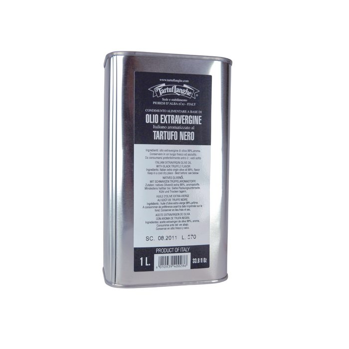 Extra virgin olive oil dressing flavored with black truffle 1 lt