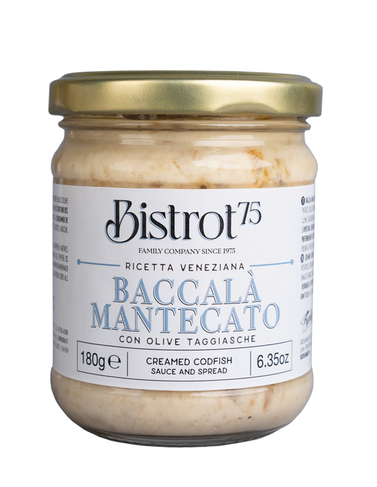 Creamed cod with Taggiasca olives 180g