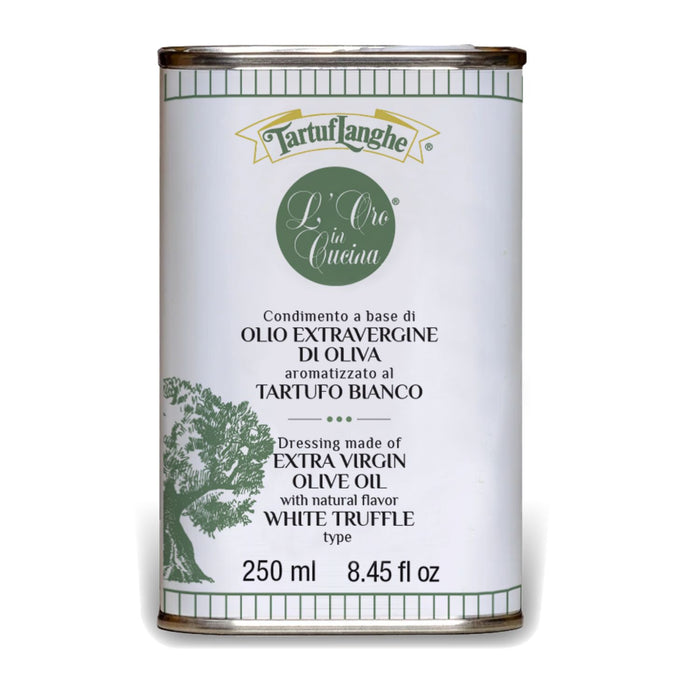 ORO IN CUCINA®: Condimento a base di OLIO EXTRAV. d'OLIVA aromatizzato al tartufo bianco 250ml